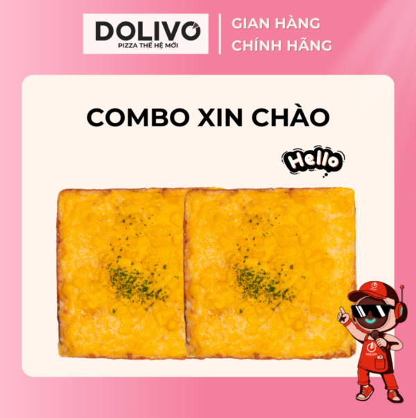 Combo Xin chào: 2 mini Pizza detroit ngô ngọt kem béo ngậy