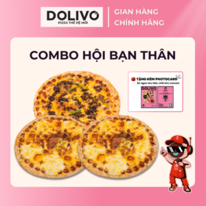 Combo Hội bạn thân: 2 Pizza Limited + 1 Pizza Premium