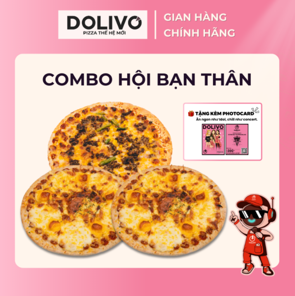 Combo Hội bạn thân: 2 Pizza Limited + 1 Pizza Premium